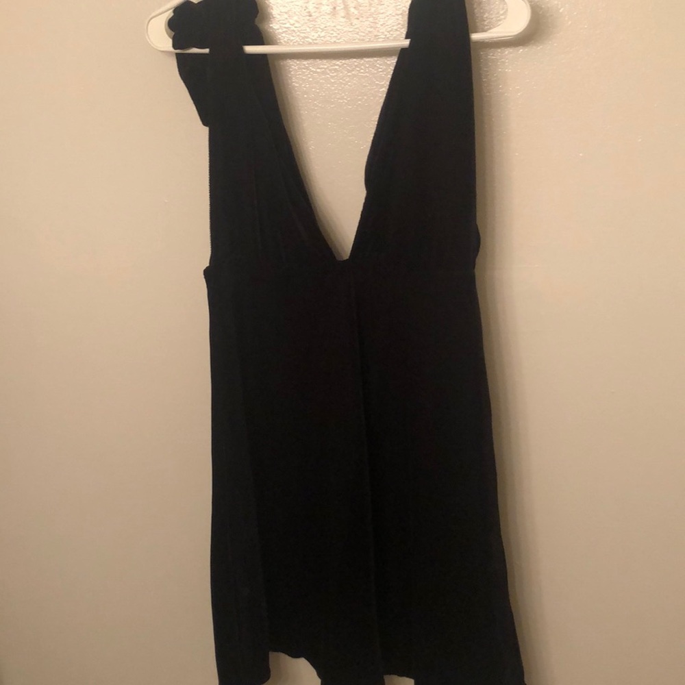 Black velvet dress
